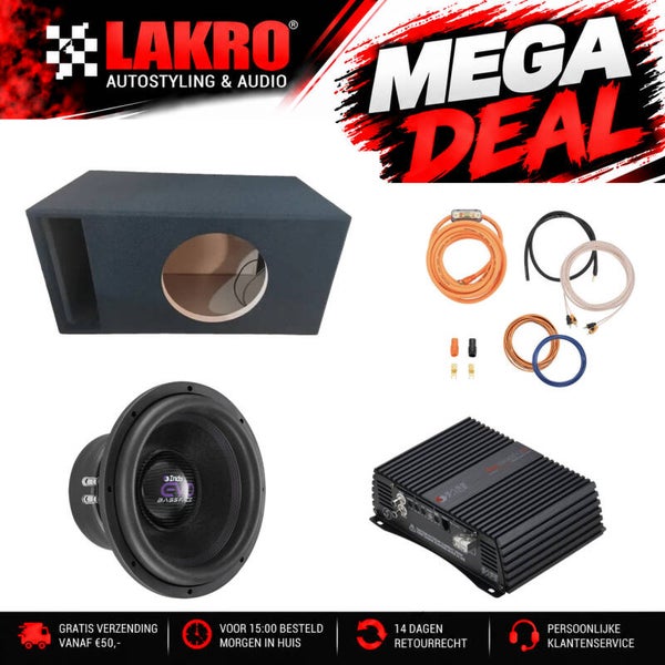 12 inch Pack 15 - LAKRO - subwooferpakket - 1500 watt RMS