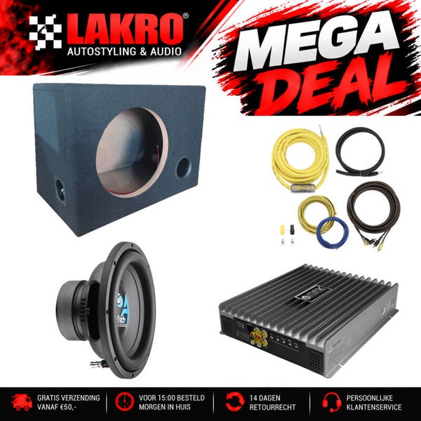 12 inch Pack 7 - LAKRO - subwooferpakket - 250 watt RMS