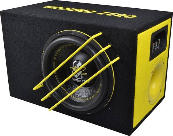 GZRB 25SPL – 10 inch subwoofer in behuizing – Ground Zero – 500W RMS – 2×2 ohm
