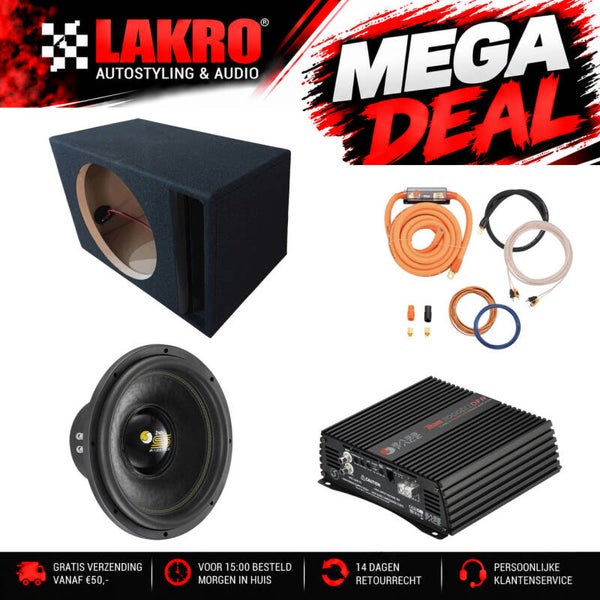 15 inch Pack 2 - LAKRO - subwooferpakket - 1500 watt RMS