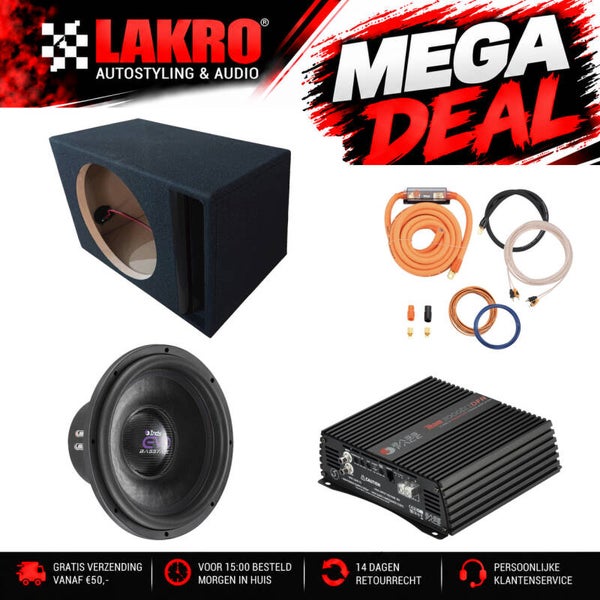 15 inch Pack 5 - LAKRO - subwooferpakket - 2000 watt RMS