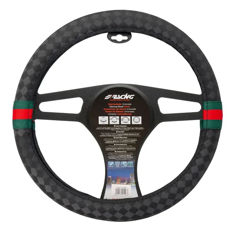 Simoni Racing Stuurwielhoes G-Style - Zwart/Groen/Rood - 37-39cm
