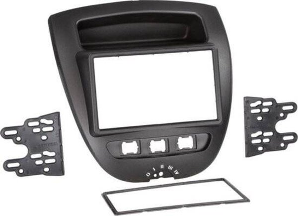 2-DIN Paneel Citroën C1 - Peugeot 107 - Toyota Aygo 2005-2013 Kleur: Zwart