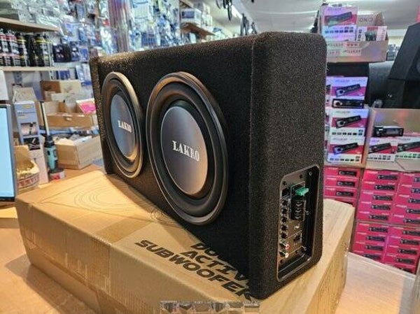 Twin 10 Active - Actieve extra platte subwoofer - Lakro - 10 inch - 350 watt RMS - Ingebouwde versterker