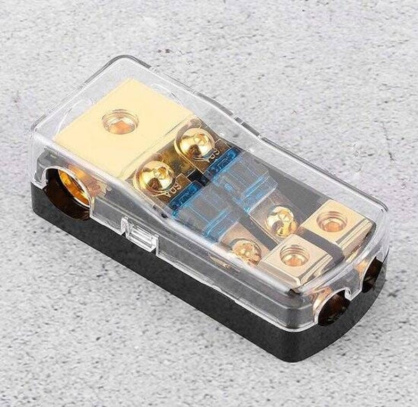 ZDB1 - Lakro - Zekering Distributie Blok - 0/4 Gauge In 4/8 Gauge out 60A Zekering Distributie Blok