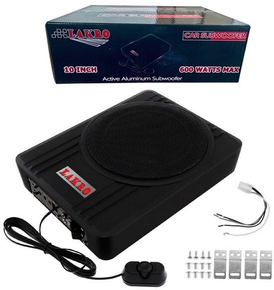 LAKRO Underseat 10 - Actieve extra platte subwoofer - Lakro - 10 inch - 150 watt RMS - Underseat - Ingebouwde versterker