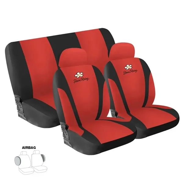 Simoni Racing Stoelhoezenset Daisy - Rood - 8-delig
