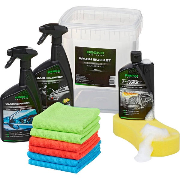 Gecko Wash Bucket Platinum Pack - 6-delige autopoetsset