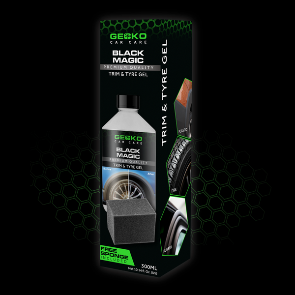 Gecko Black Magic Trim & Bandengel + Applicator Sponge 300ml