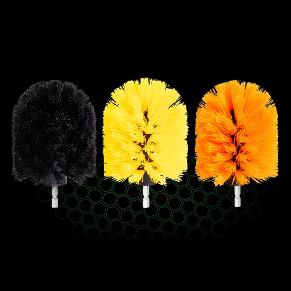 Gecko Round Drill Brushes Soft / Medium / Hard Set 3pcs