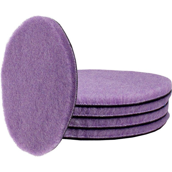 Gecko Foamed Wool Cutting pad (paars) 75mm - 5 pcs - 75mm backing plate