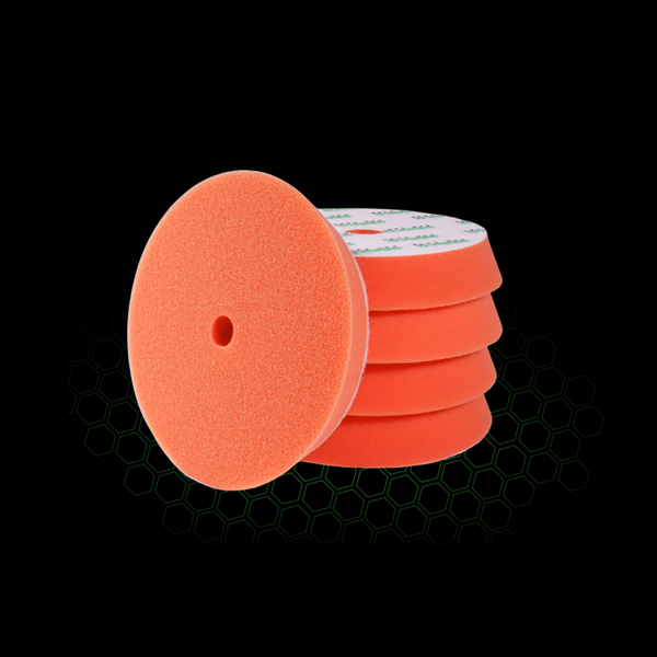 Gecko Medium Polishing Pad (Oranje) 80mm – 5 pcs – 75mm backing plate