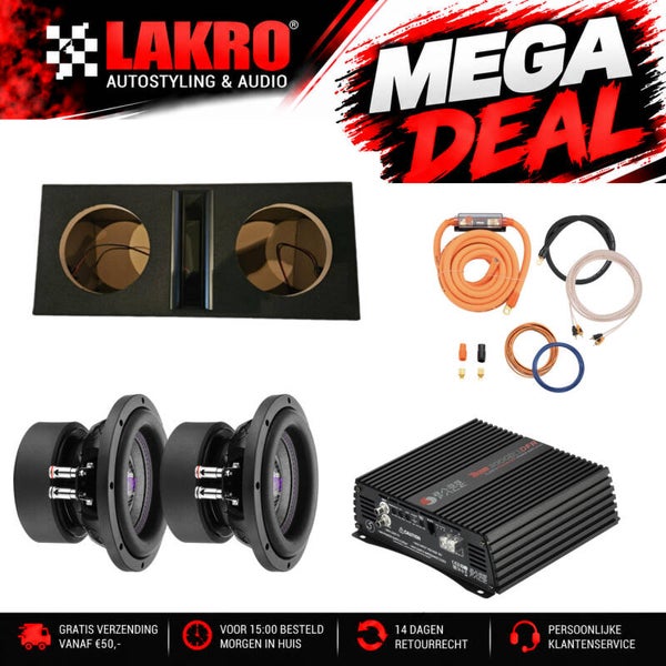 8 inch Pack 17 - LAKRO - subwooferpakket - 1500 watt RMS