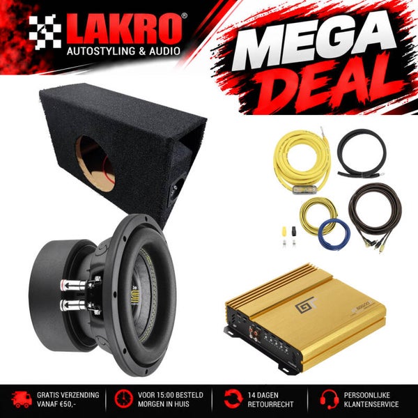 8 inch Pack 8 - LAKRO - subwooferpakket - 500 watt RMS