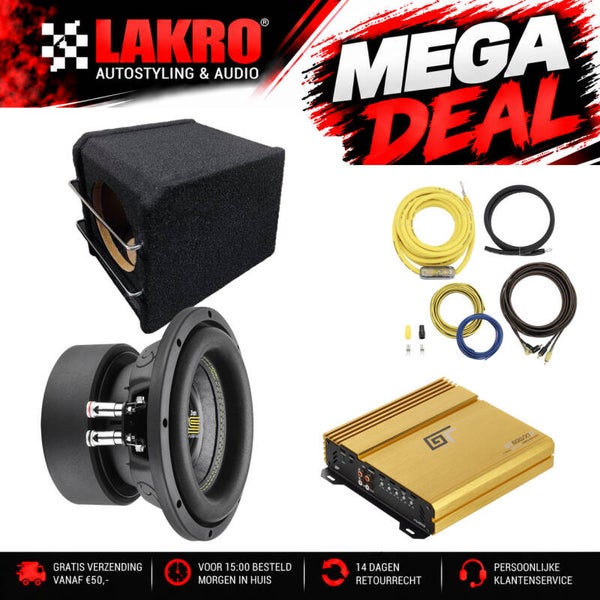8 inch Pack 9 - LAKRO - subwooferpakket - 500 watt RMS