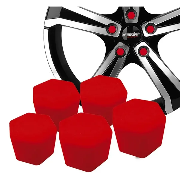 Simoni Racing Wielmoerkapjes Soft Sil - 19mm - Rood - Set van 20 stuks