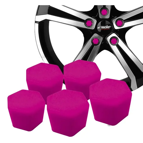 Simoni Racing Wielmoerkapjes Soft Sil - 19mm - Roze - Set van 20 stuks