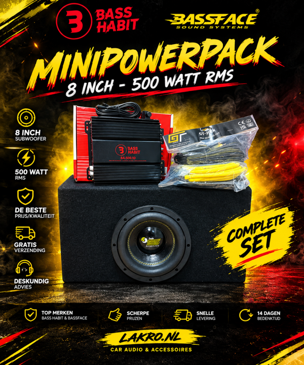 Minipowerpack 6 - Bassface/Bass Habit - 8 inch - 500 watt RMS