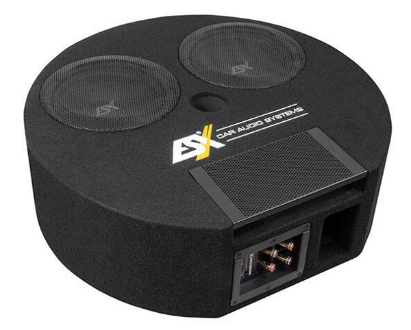 DBX800Q - Reservewiel subwoofer - ESX - 2x 8 inch - 400 watt RMS - 2+2 Ohm