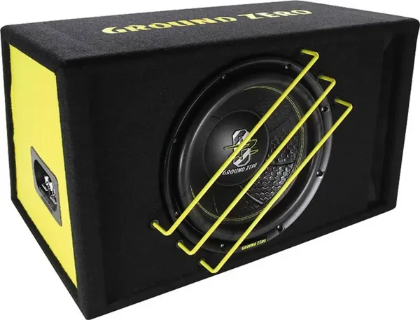 GZRB 30SPL – 12 inch subwoofer in behuizing – Ground Zero – 700W RMS – 2×2 ohm