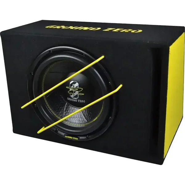 GZIB 12SPL – 12 inch subwoofer in behuizing – Ground Zero – 500W RMS – 2×2 ohm