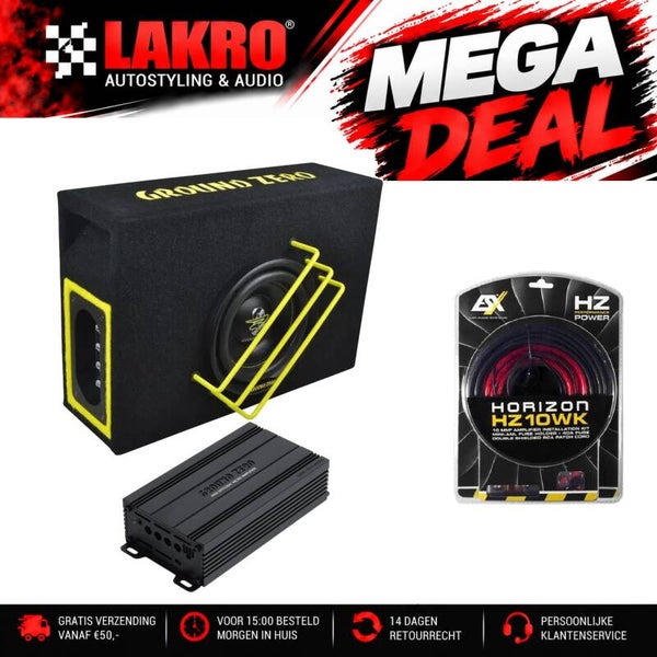 Ground Zero pack 11 - Subwooferpakket - 6.5 inch - 350 watt RMS