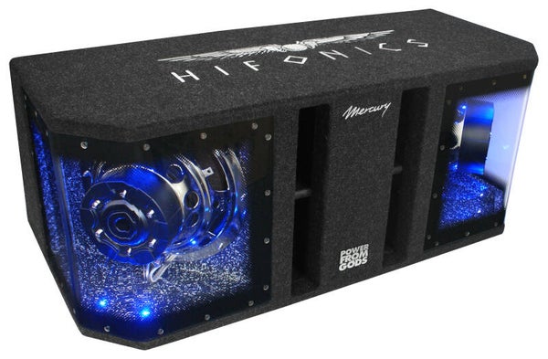 MR10DUAL - Subwoofer in kist - Hifonics - 2 × 10 inch - 800 watt RMS - 4+4 Ohm