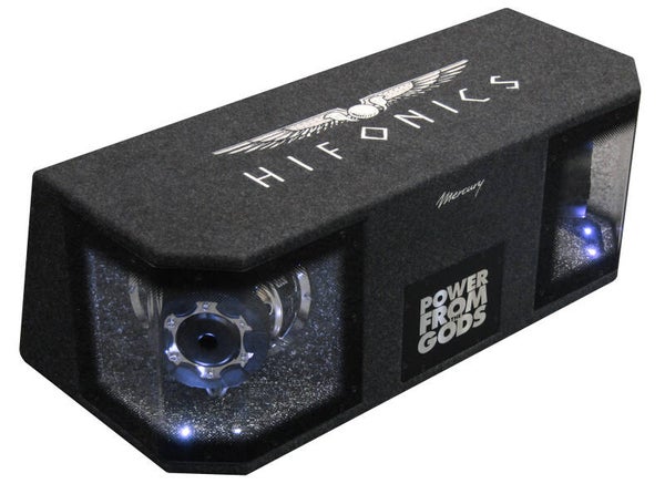 MR8DUAL - Subwoofer in kist - Hifonics - 2 × 8 inch - 600 watt RMS - 4+4 Ohm