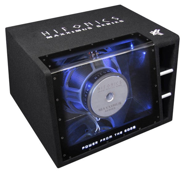 MXZ12BP - Subwoofer in kist - Hifonics - 12 inch - 1000 watt RMS - 4+4 Ohm