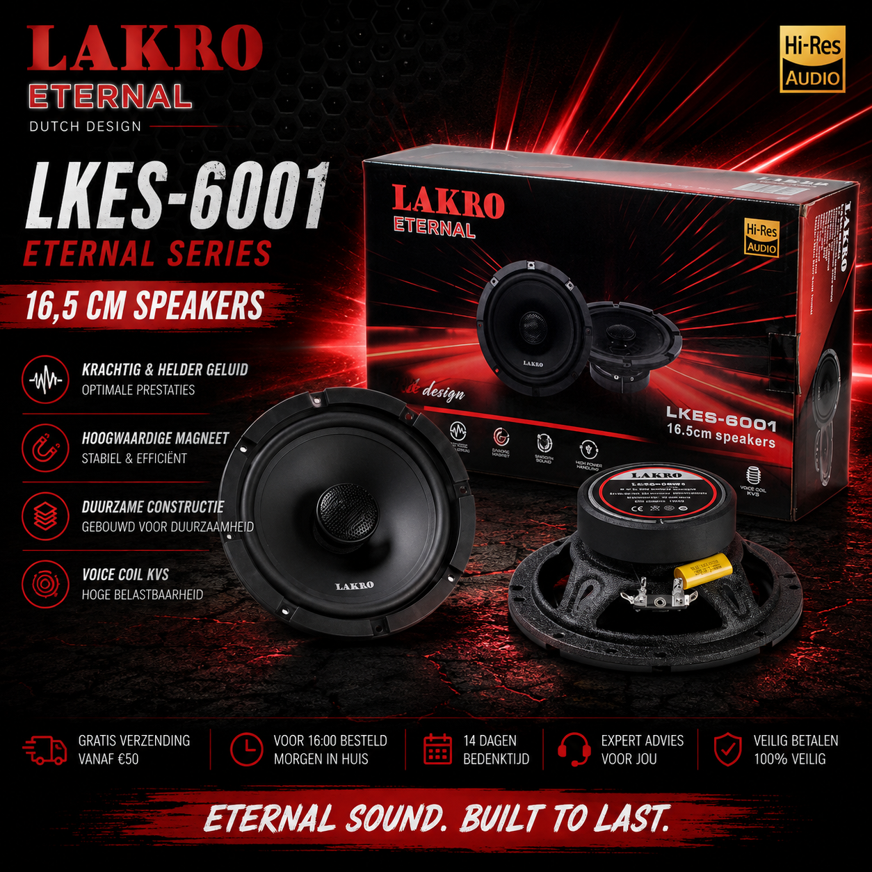 LAKRO LKES-6001 16.5cm speakers