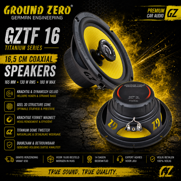 GZTF 6.5X  165 mm / 6.5″ 2-way coaxial speaker system