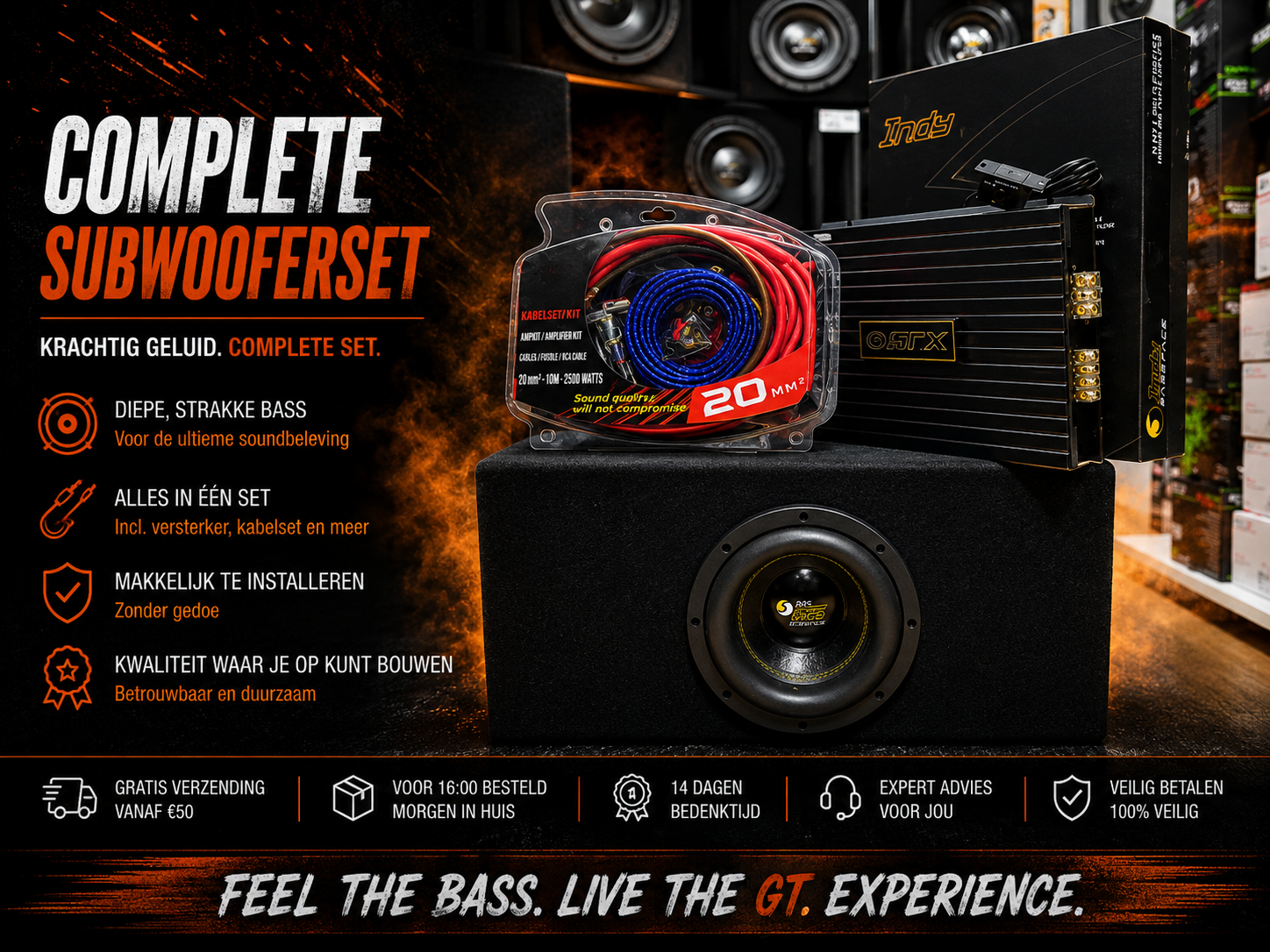 Minipowerpack 3 - Bassface - 8 inch - 500 watt RMS