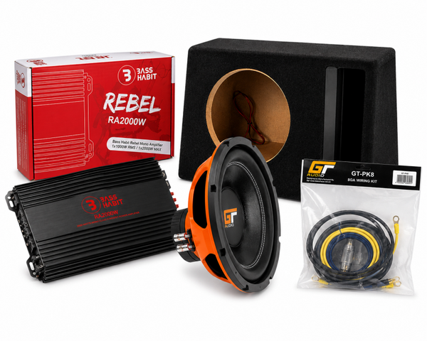 Midipack 4 - GT audio/ Bass Habbit - 10 inch - 300 watt RMS