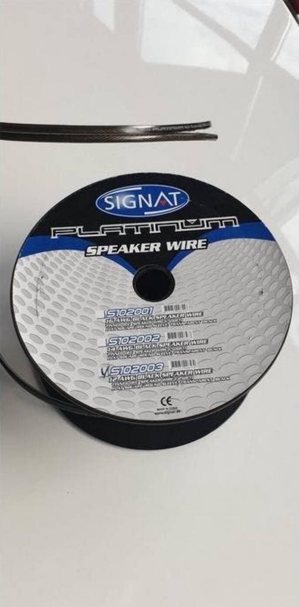 Loudspeaker cable, black transparent jacket, tinned OFC cable
