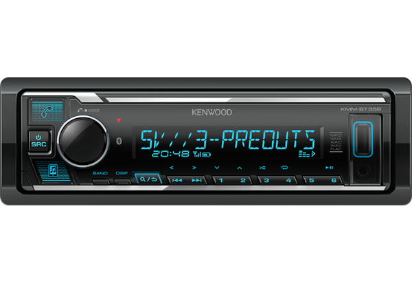 KMM-BT358 - Autoradio - Kenwood - Bluetooth - USB - 3x 5V RCA