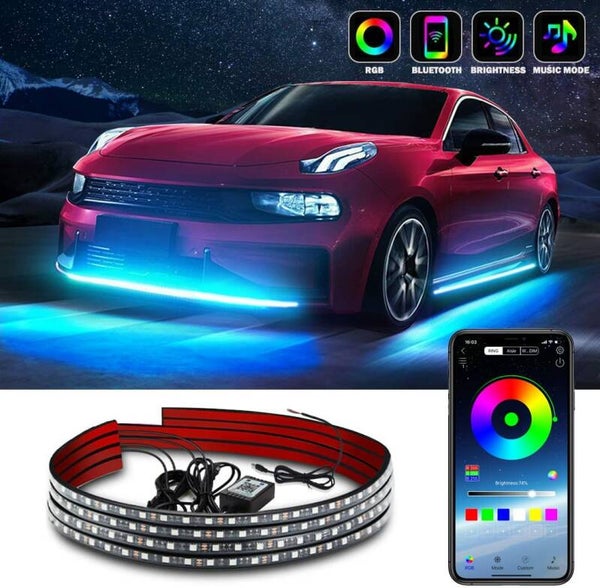 led strips 4x (onder de auto) met app via telefoon