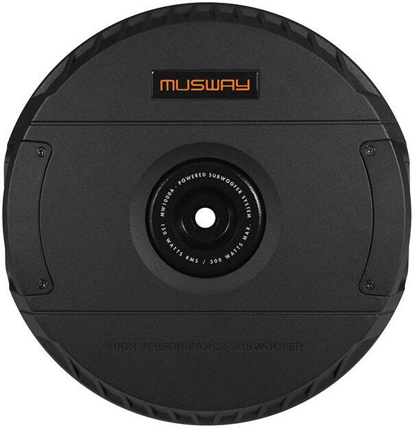 Musway MW1000A  ACTIVE SUBWOOFER-SYSTEM  WITH 28 CM (11“) SUBWOOFER  FOR THE EMERGENCY WHEEL RIM BED