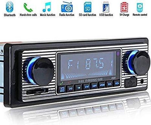 retro radio met BT-AUX-USB