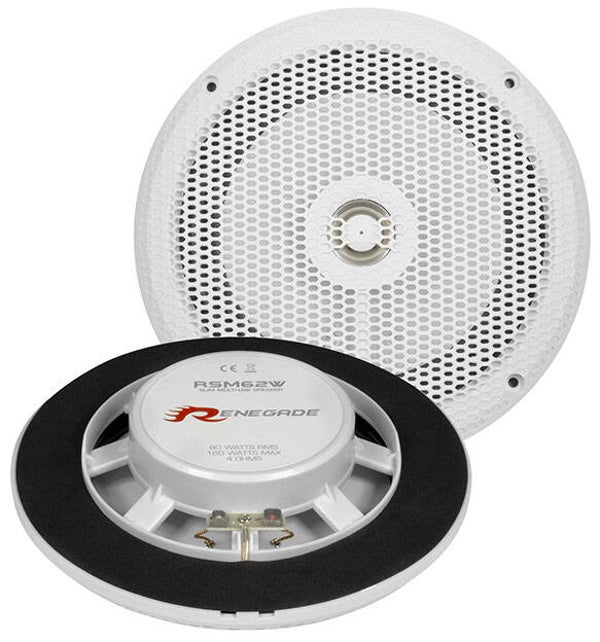 RSM62W Renegade 16,5 cm (6.5") 2-Way Ceiling or Wall  Coaxial Speakers for Bathroom / Marine / Outdoor