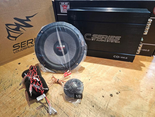 Audiosystem composet+versterker mega opruiming / aktie