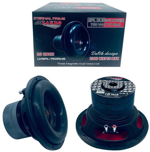 LAKRO-LKSPL-10 - Losse subwoofer - Lakro - 10 inch - 750 watt RMS - 2+2 Ohm - SPL