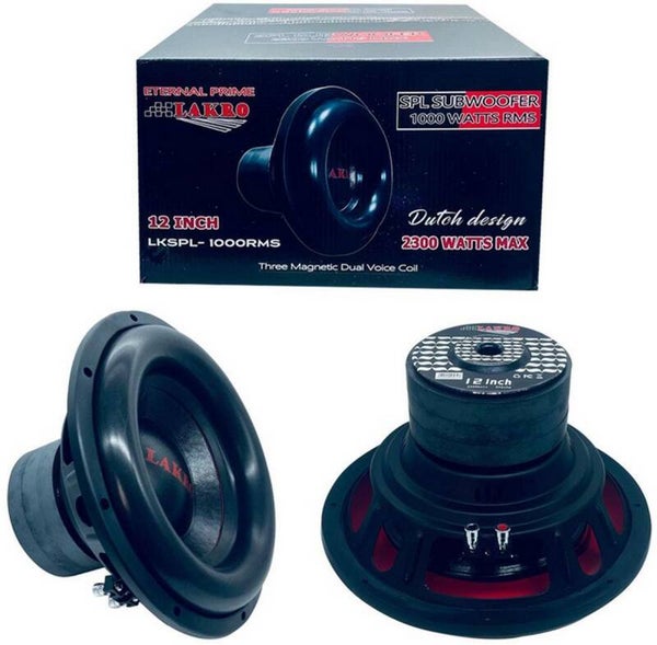 LAKRO-LKSPL-12 - Losse subwoofer - Lakro - 12 inch - 1000 watt RMS - 2+2 Ohm - SPL