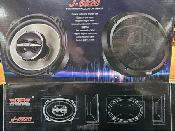 GB audio autospeaker 6x9 J-6920 380watt / 70watt rms