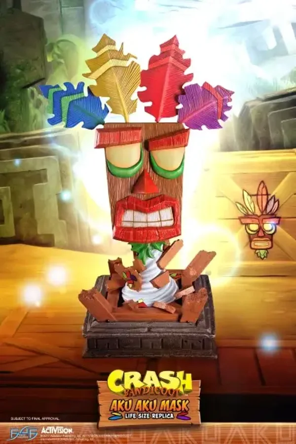 CRASH BANDICOOT - Masque taille réelle Aku Aku - 65cm