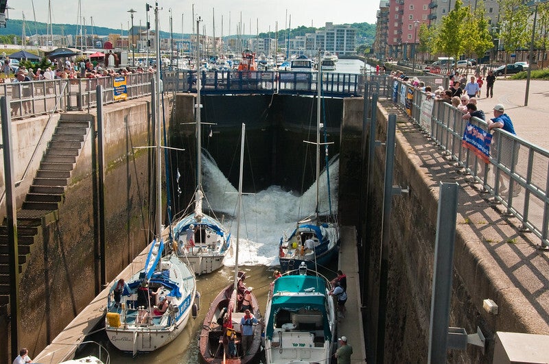 Lock gate, Portishead Marina
