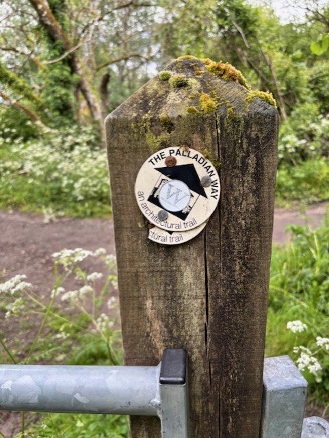 The Palladia Way footpath marker