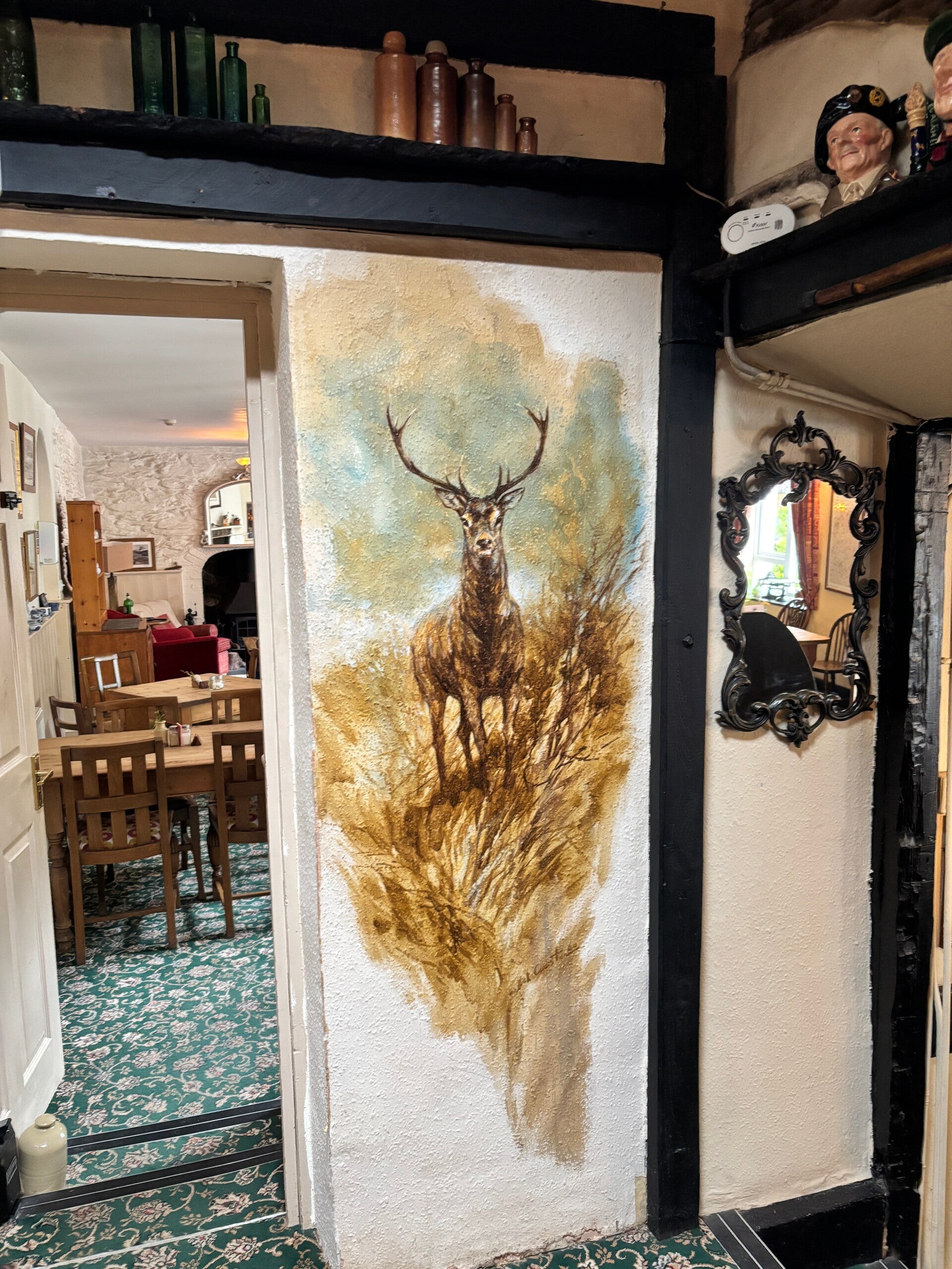 Red deer painting at The Rockford Inn