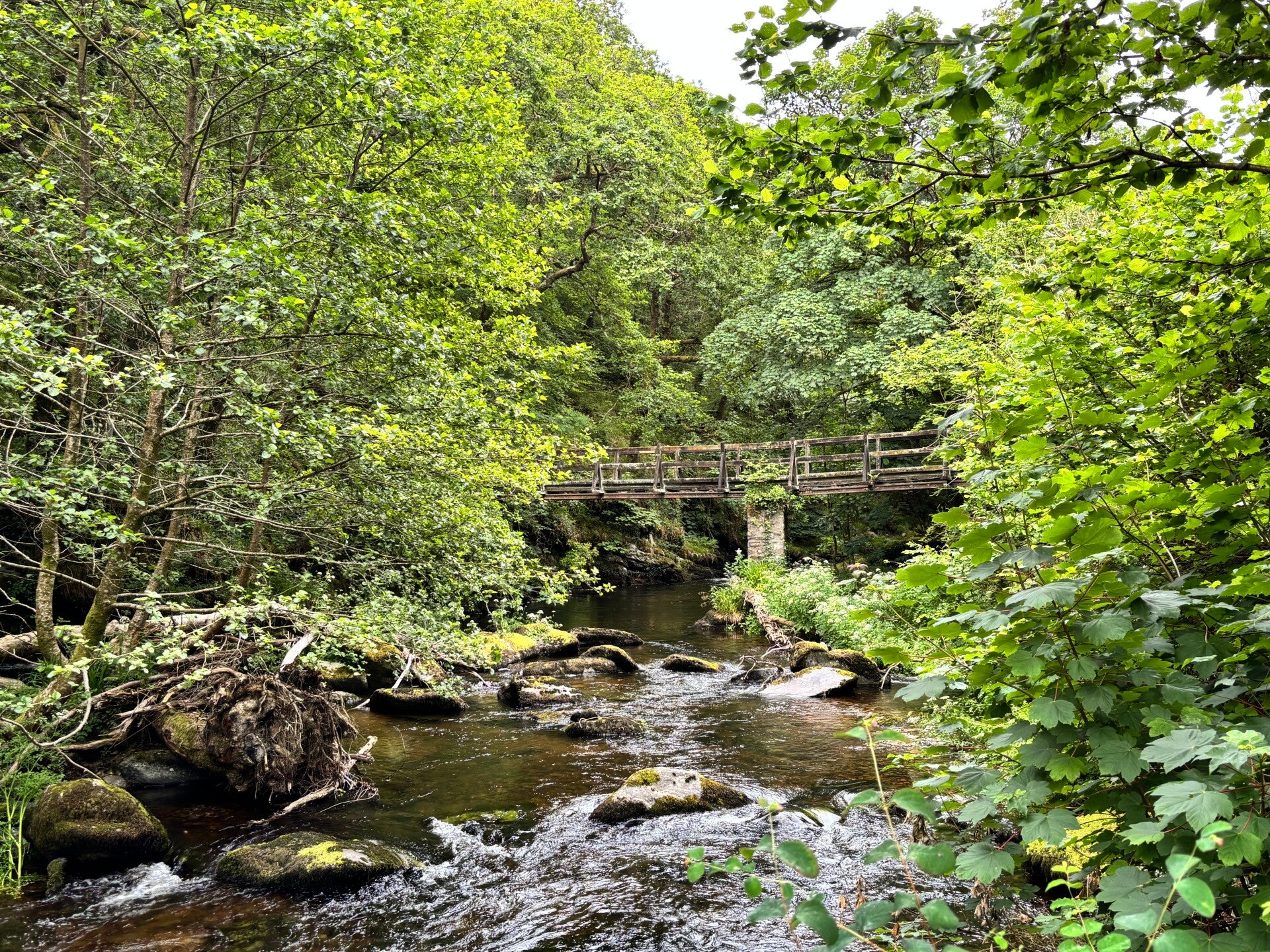 Footbridge over the East Lyn River