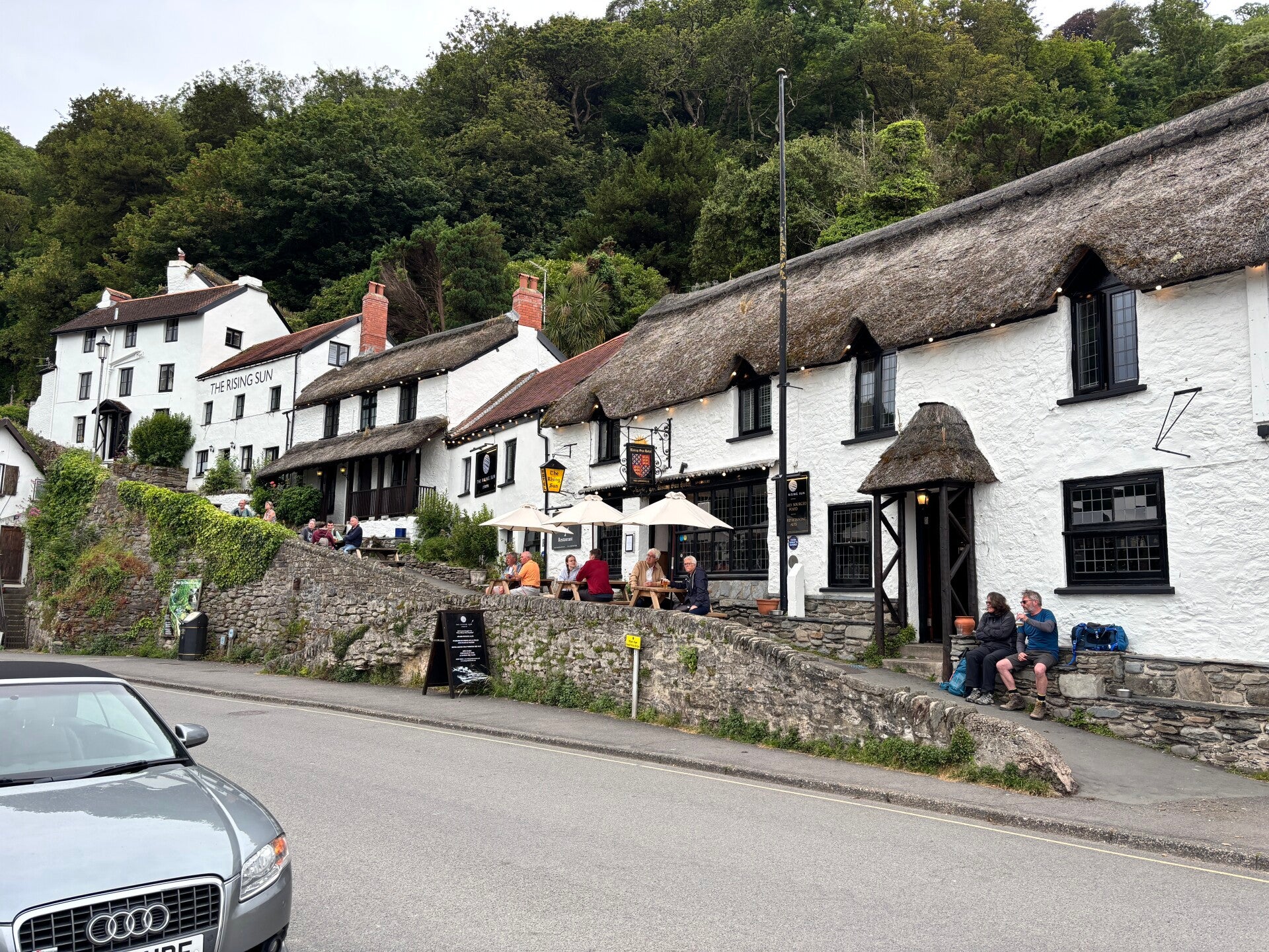 The Rising Sun in Lynmouth on a warm evening