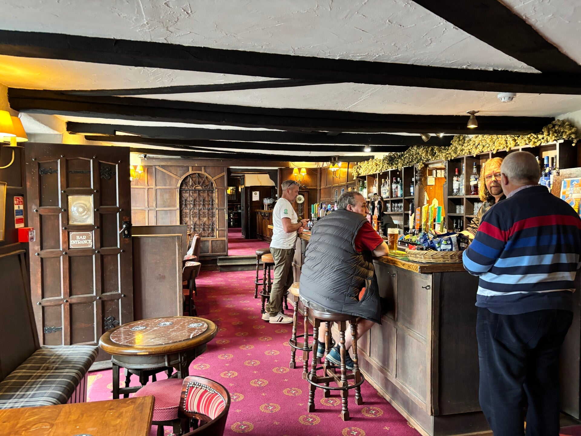 Lively bar at The Rising Sun in Lynmouth